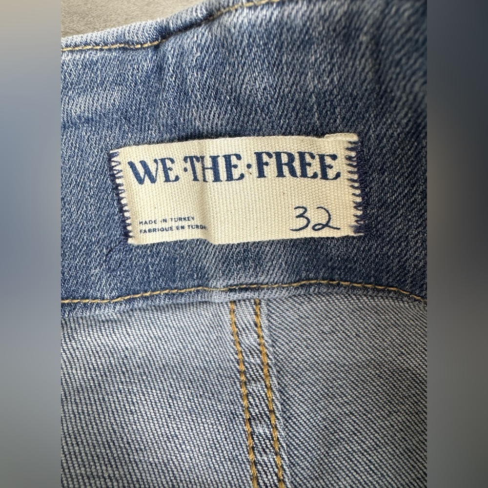 Free People WE THE FREE Jayde Flare Jeans Size 32 Light‎ Wash High Rise Stretch - Picture 9 of 16